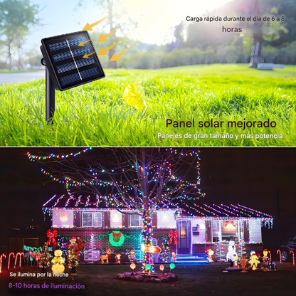 Luces de Navidad con Panel Solar 20 metros