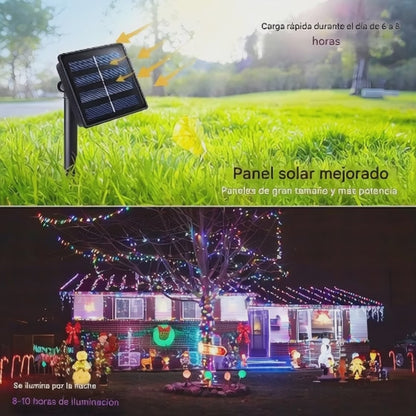 Luces de Navidad con Panel Solar 20 metros